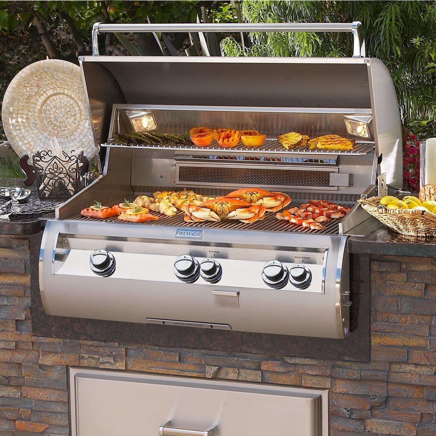 Fire Magic Echelon Diamond 30 Inch Built In Natural Gas Grill With Inf BBQHangout