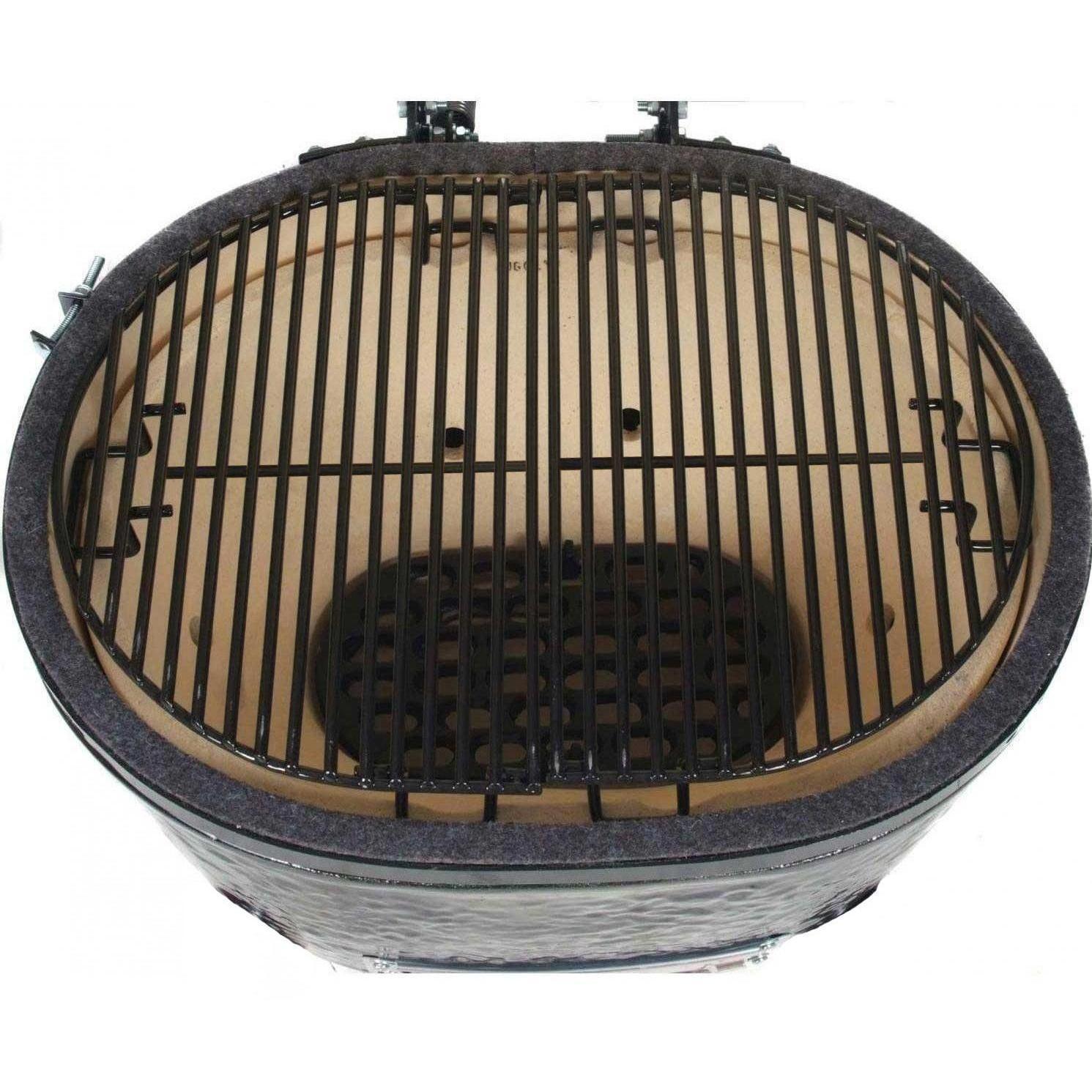 beskytte Konfrontere fiber Primo All-In-One Oval Large Ceramic Kamado Grill With Cradle & Side Sh –  BBQHangout
