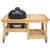 Primo Oval Large Ceramic Kamado Grill On Countertop Cypress Table - BBQHangout