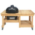 Primo Oval Large Ceramic Kamado Grill On Countertop Cypress Table