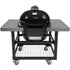 Primo Oval Large Ceramic Kamado Grill On Steel Cart With Stainless Side Tables