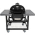 Primo Oval Large Ceramic Kamado Grill On Steel Cart With Stainless Side Tables