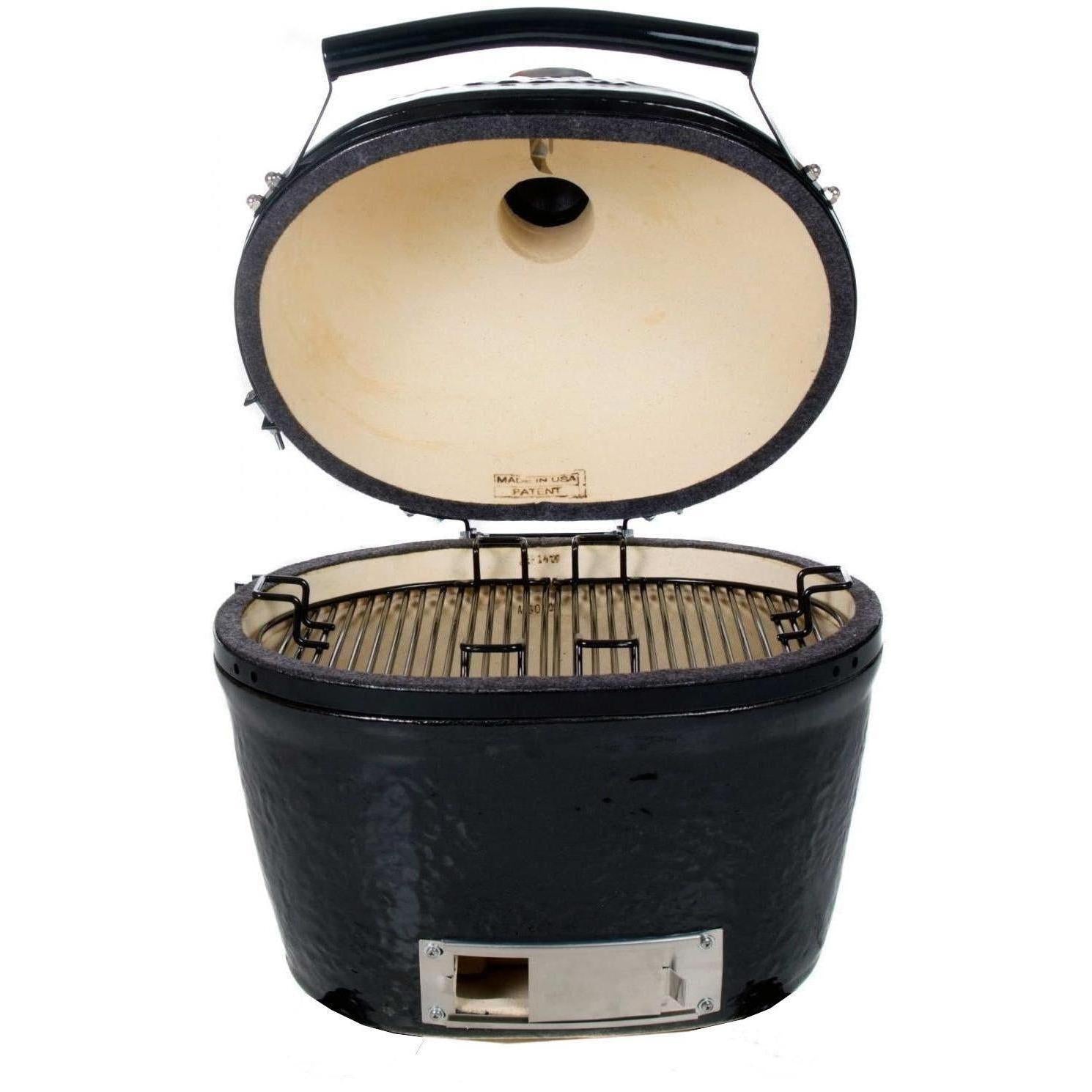 Primo Oval XL Ceramic Kamado Grill On Steel Cart With Stainless