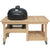 Primo Oval XL Ceramic Kamado Grill On Countertop Cypress Table - BBQHangout