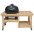 Primo Oval XL Ceramic Kamado Grill On Countertop Cypress Table